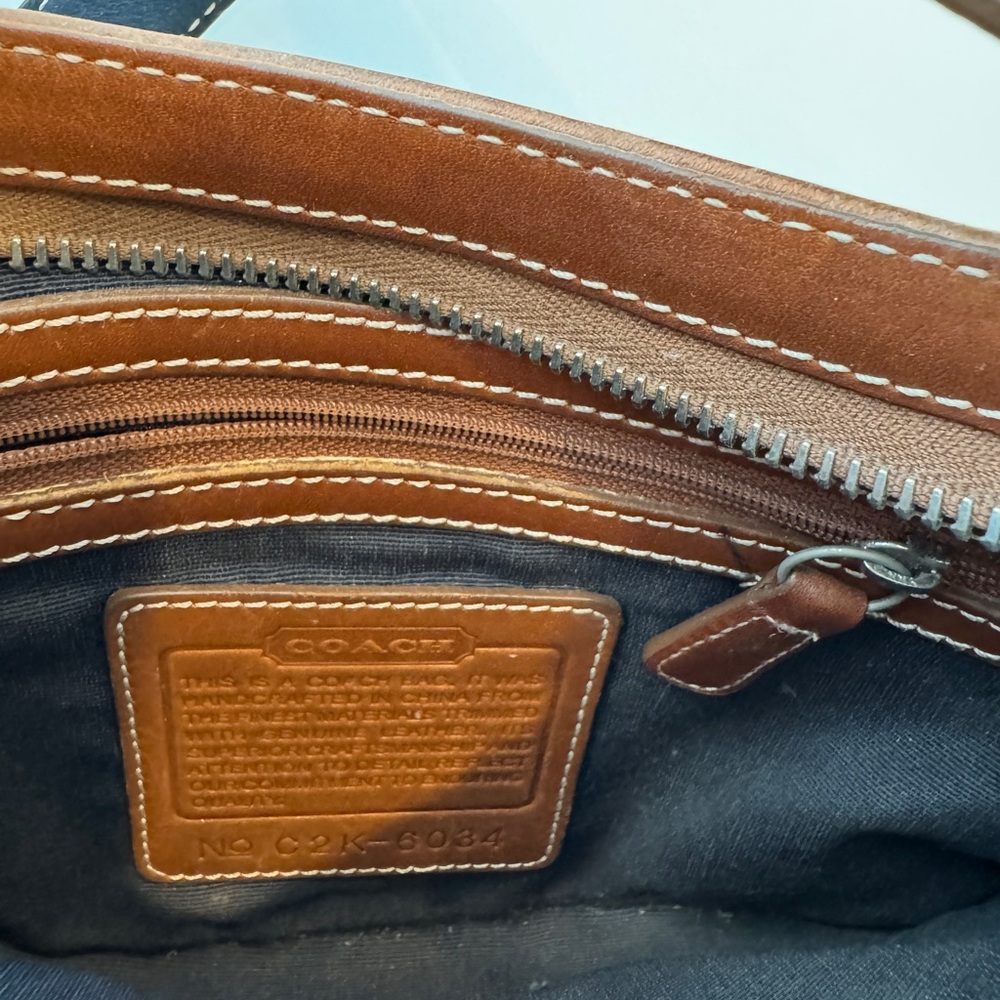 Coach Signature Stripe Demi Hobo blue/tan Shoulder Bag - Picture 3 of 9